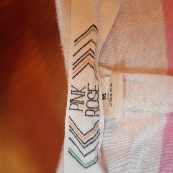 PINK Rose Candy Stripe top 290 - Picture 5 of 7
